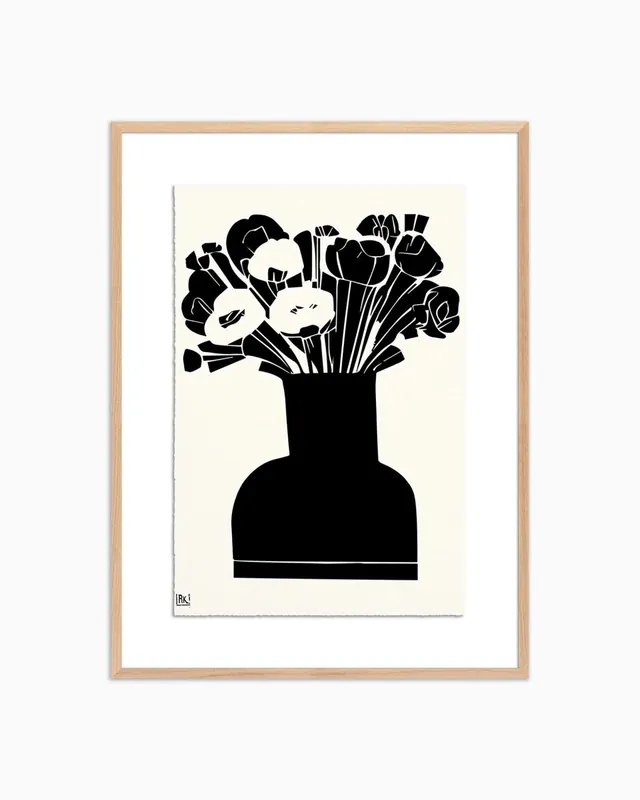 Woodblock Floral II by Roseanne Kenny - Four Hands
