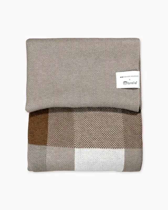 Sunbrella® Buffalo Plaid Indoor/Outdoor Throw