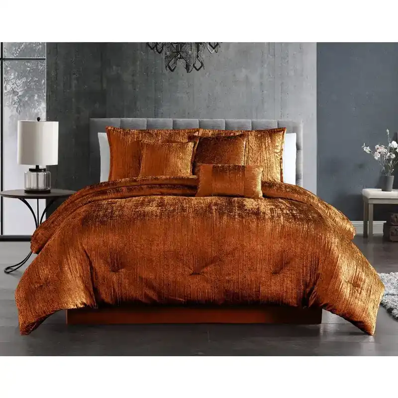 Hallmart Taos Spice 7-Piece King Comforter Set