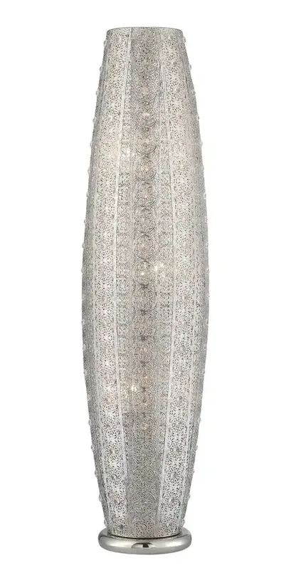 Lite Source Masura Polished Nickel and Crystal Floor Lamp