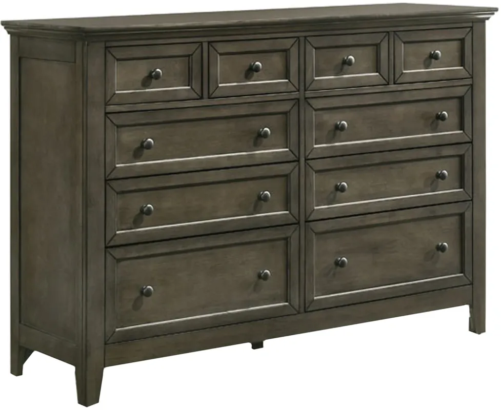 Intercon San Mateo Gray 10-Drawer Dresser