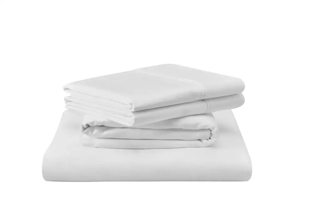 Tempurpedic King Classic Cotton White Sheet Set