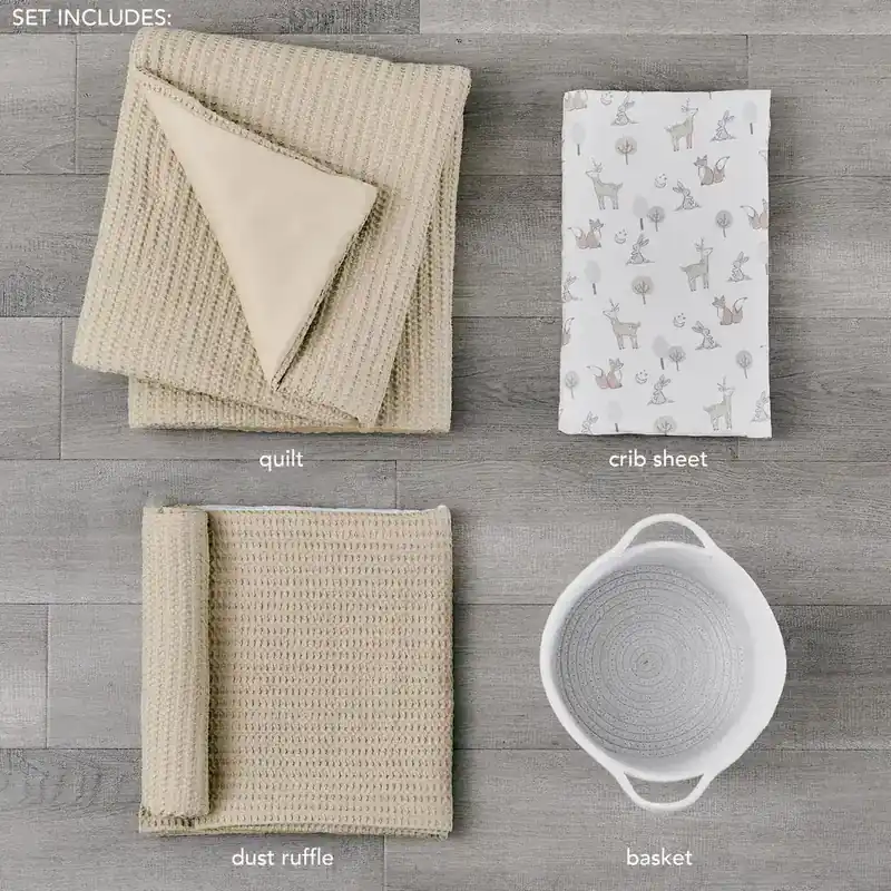 Levtex Home 4-Piece Taupe Mills Crib Bedding