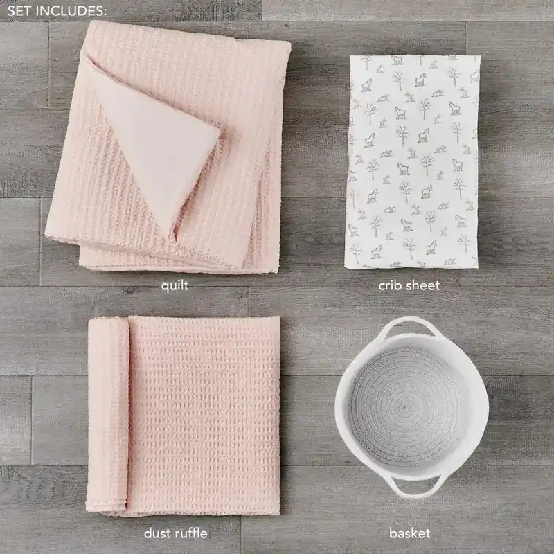 Levtex Home 4-Piece Pink Mills Crib Bedding
