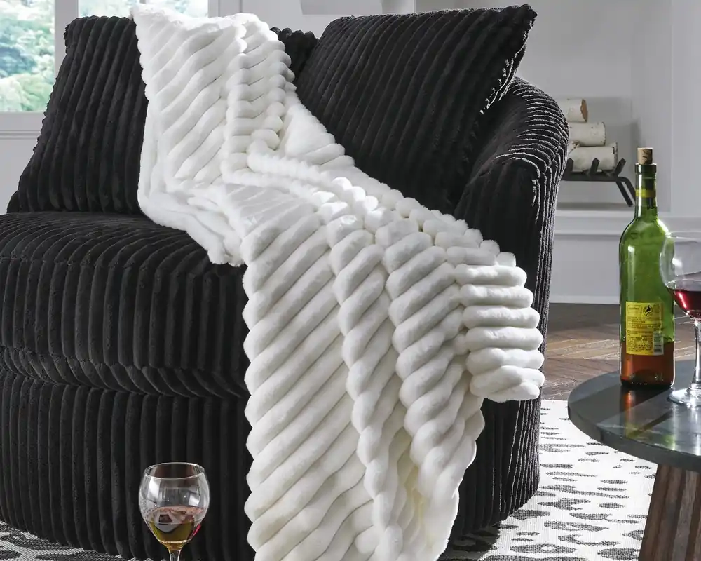 Ashley Alsonwell Throw Blanket in White - 50 x 60