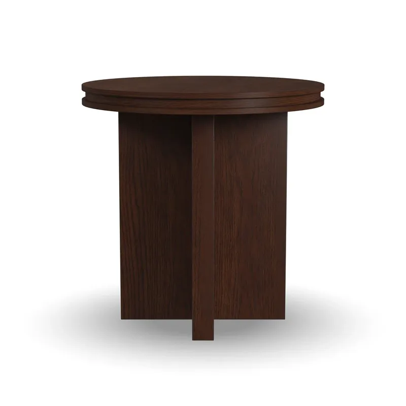 Flexsteel Waterfall Walnut Round End Table
