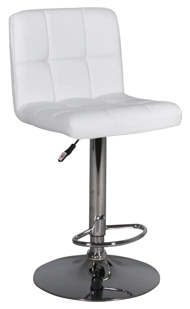 Powell White Adjustable Height Barstool