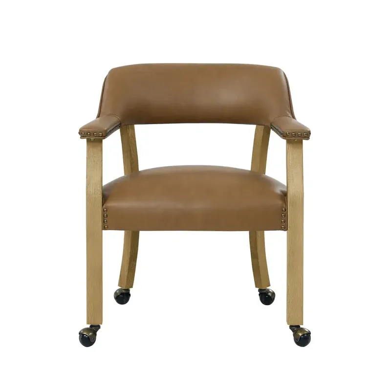 Steve Silver Rylie Natural Captain's Chair with Casters