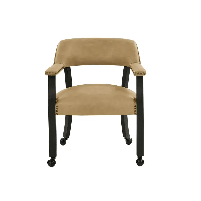 Steve Silver Rylie Black Captains Chair with Casters