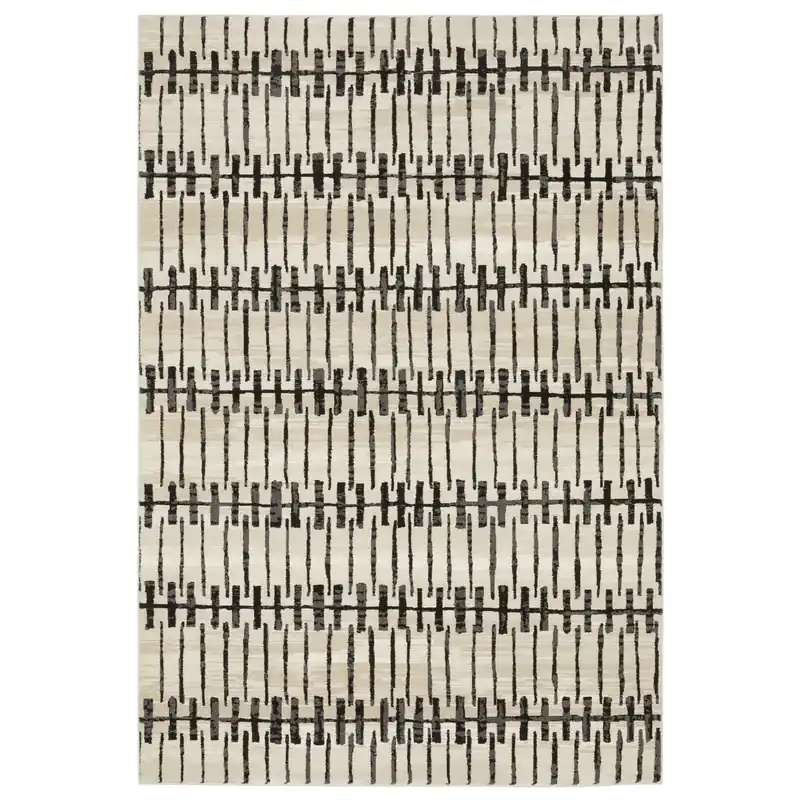 Sphinx Raylan Rug in Ivory/Black - 7.10 x 10.10