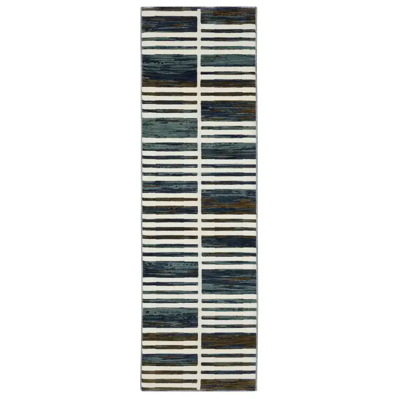 Rizzy Anatolia Rug in Gray - 2.6 x 8