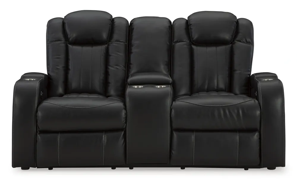 Ashley Caveman Den Power Reclining Loveseat with Console