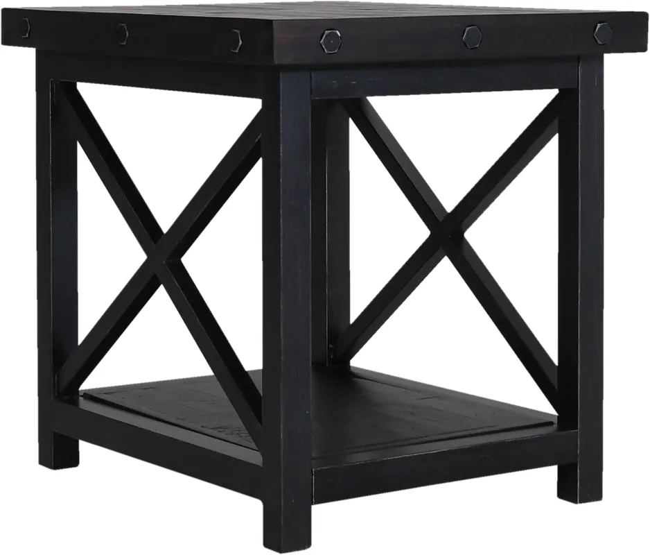 Flexsteel Carpenter Rustic Brown End Table