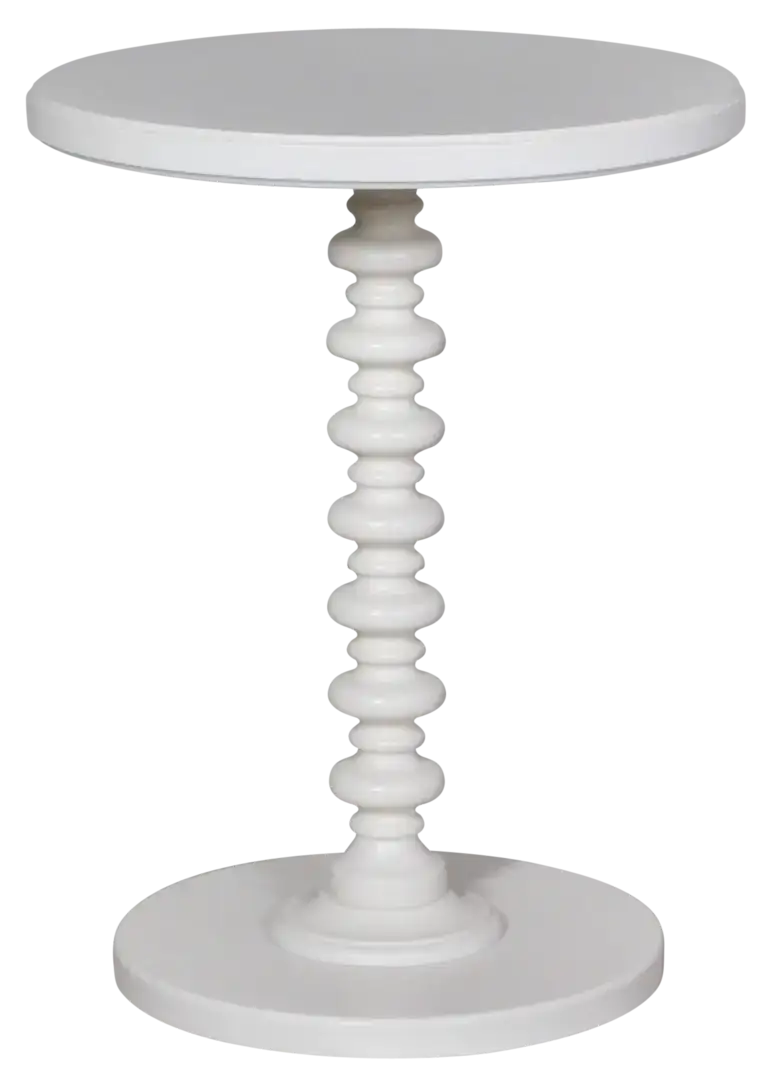 Powell Spectrum White Spindle Table