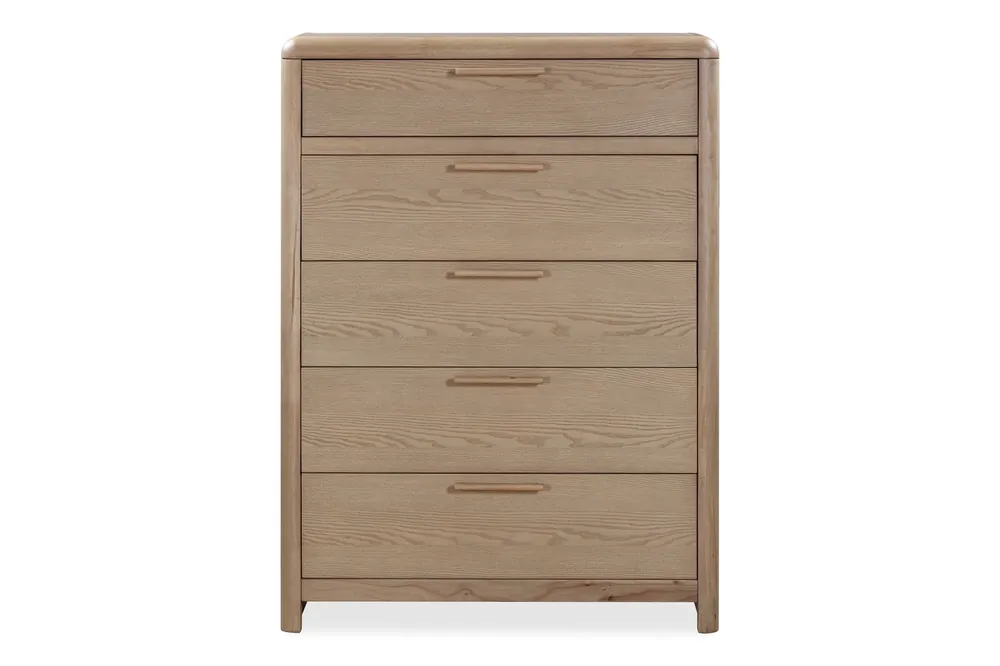 Modus Furniture Furano Ginger Ash Wood 5-Drawer Chest