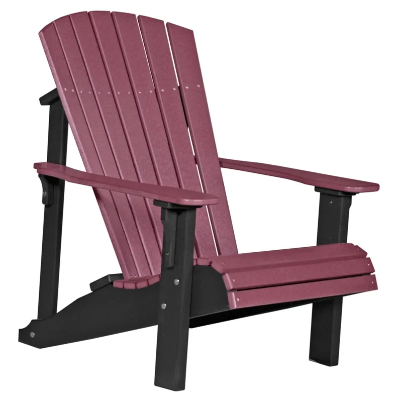 Amish Outdoors Deluxe Cherry/Black Adirondack Chair