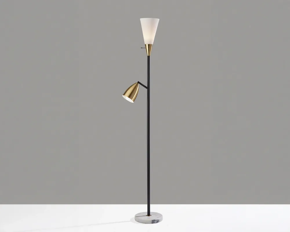 Adesso Inc. Dixon 2-Light Combo Torchiere Floor Lamp