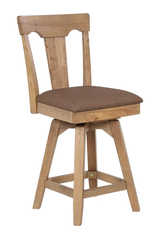 E.C.I. Furniture Brownstone Panel-Back Swivel Counter Stool