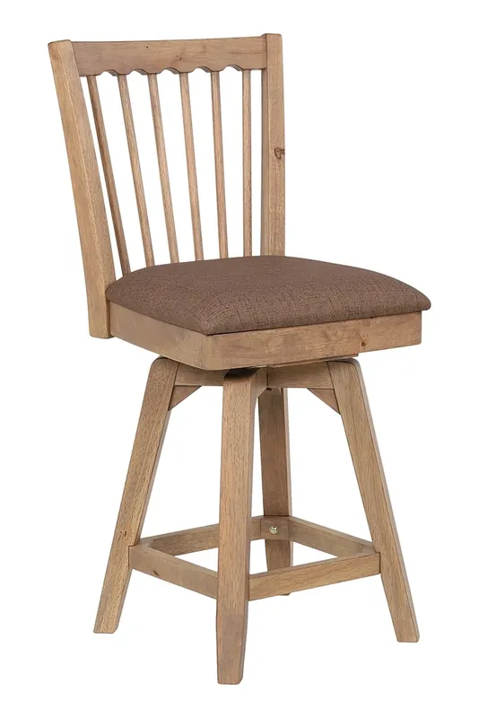 E.C.I. Furniture Brownstone Spindle-Back Swivel Counter Stool