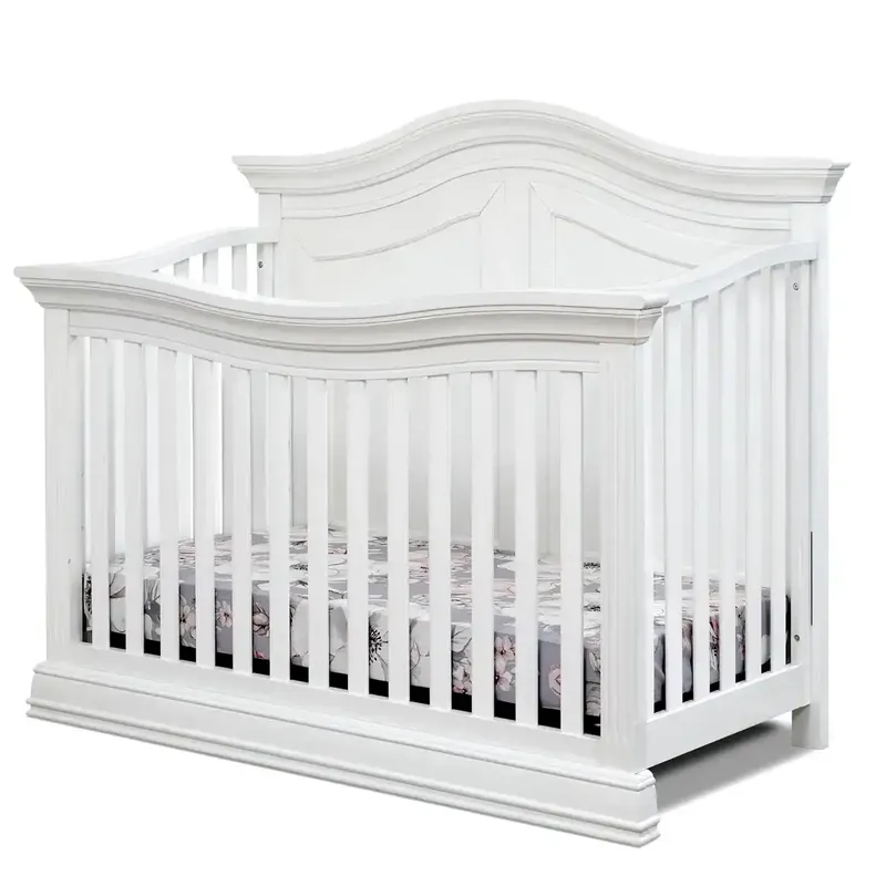 C&T Int'l Providence 4-in-1 Convertible Crib - Vintage White