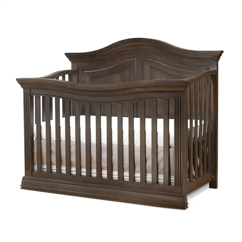 C&T Int'l Providence 4-in-1 Convertible Crib in Chocolate