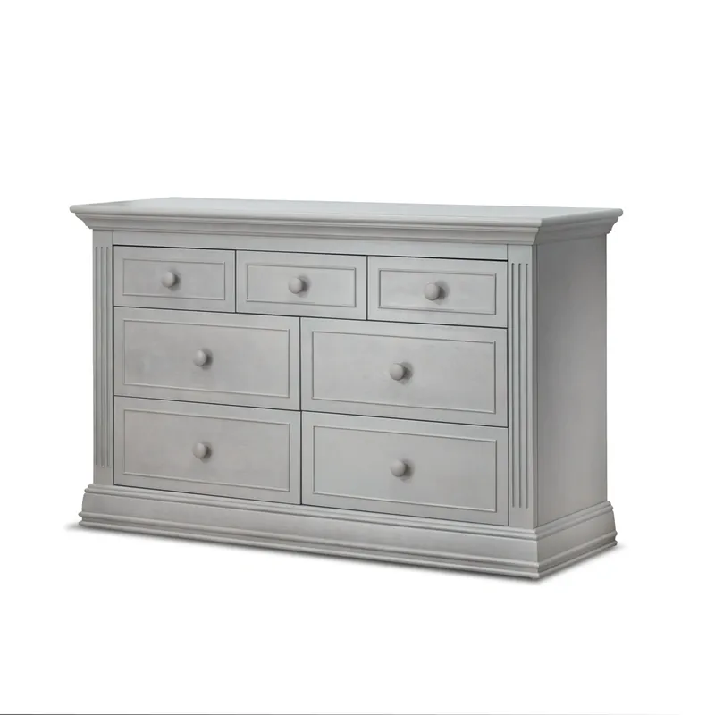 C&T Int'l Providence Double Dresser in Stone Gray