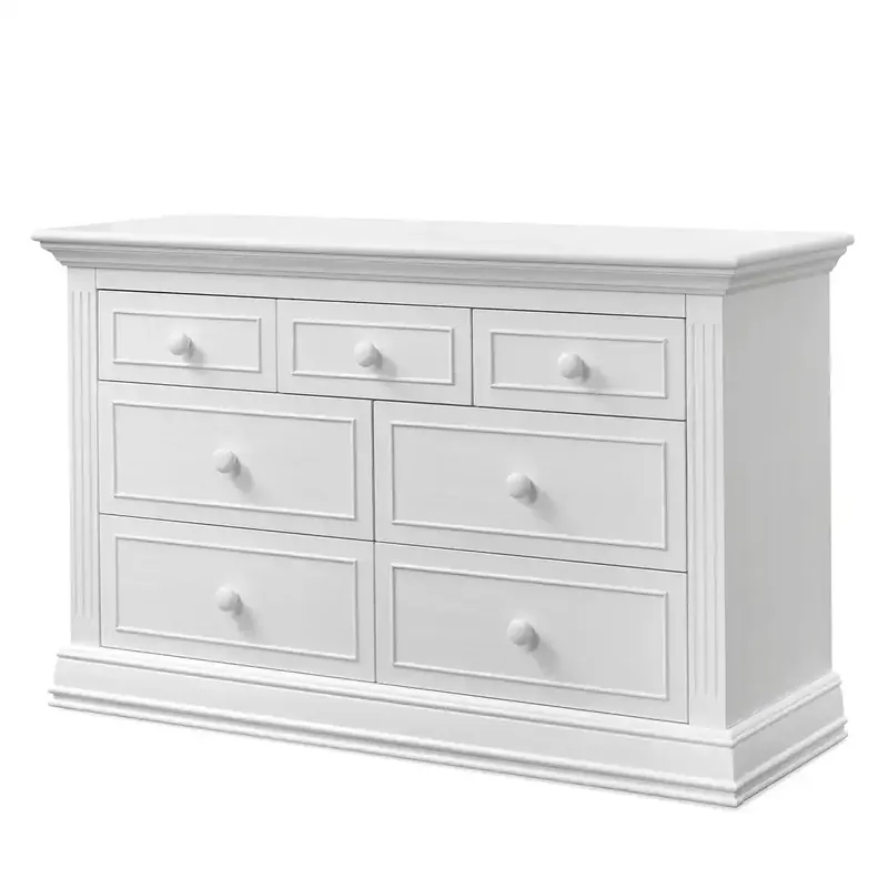 C&T Int'l Providence Double Dresser in Vintage White