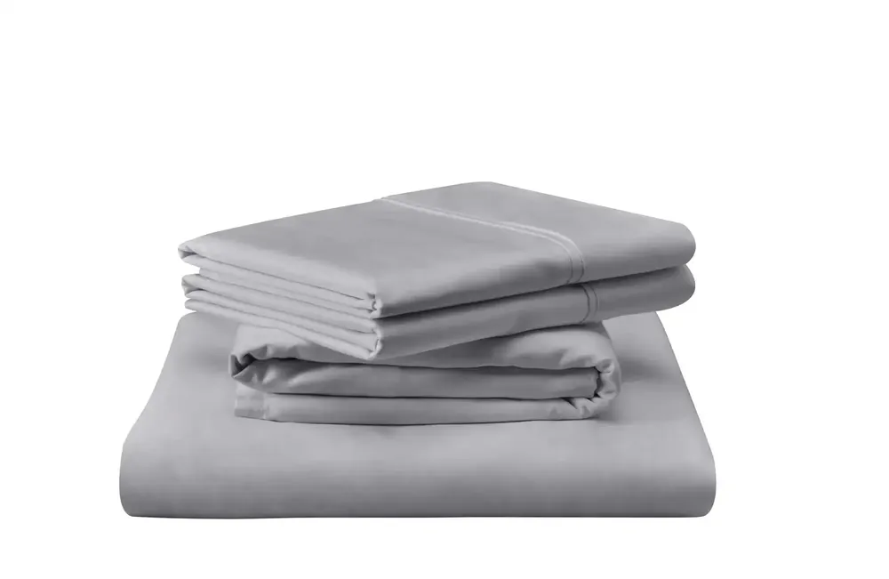 Tempurpedic Classic Cool Gray Cotton Queen 4-Piece Sheet Set