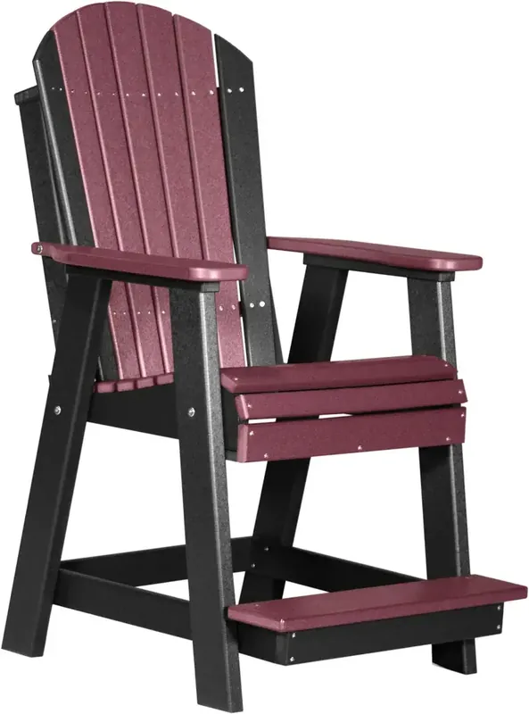 Amish Outdoors Cherry/Black Balcony Adirondack Chair