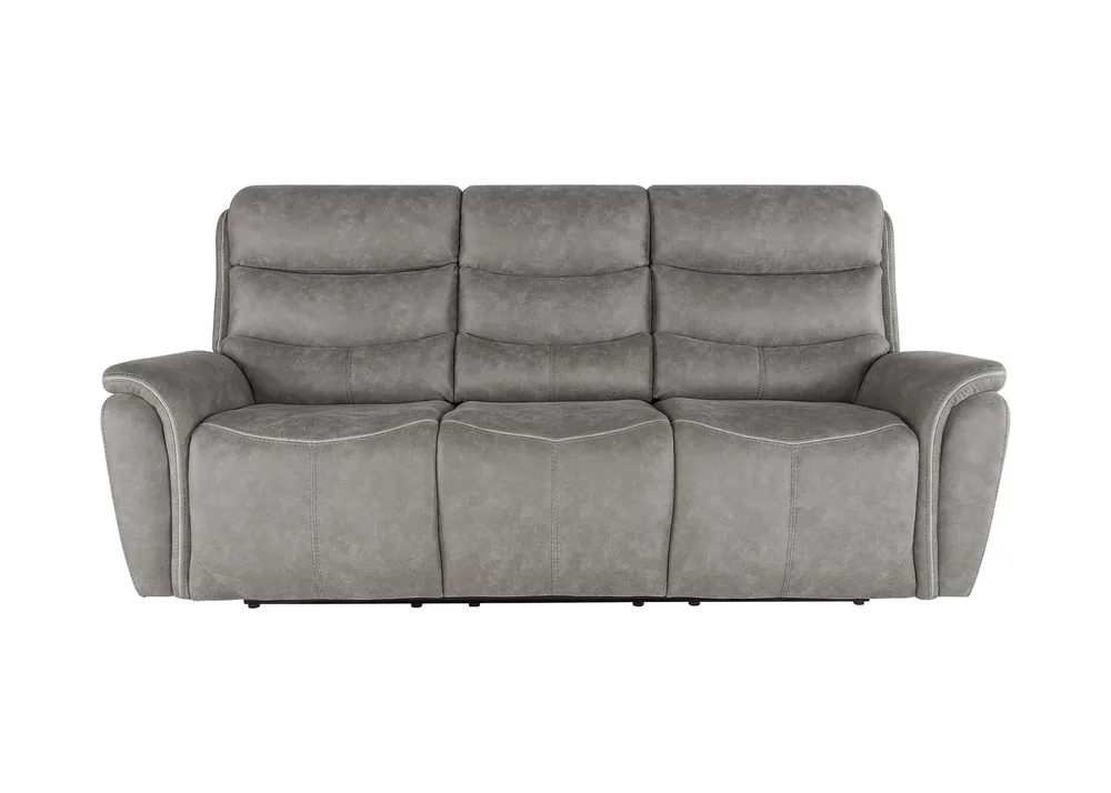 New Classic Kamari Gray Reclining Sofa