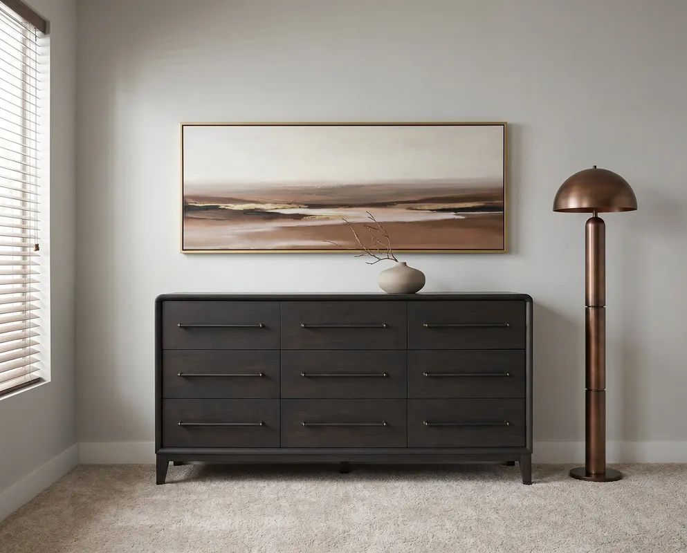 Bernards Furniture Elure Peppercorn 9-Drawer Dresser