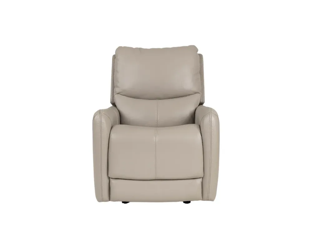 Moto Motion Montana Leather Power Rocker Recliner in Dove