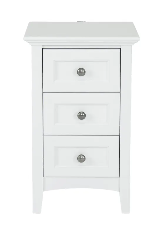 Whittier Wood McKenzie White Nightstand