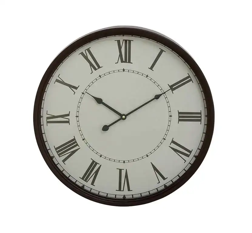 Deco Marché 20" White Metal Wall Clock