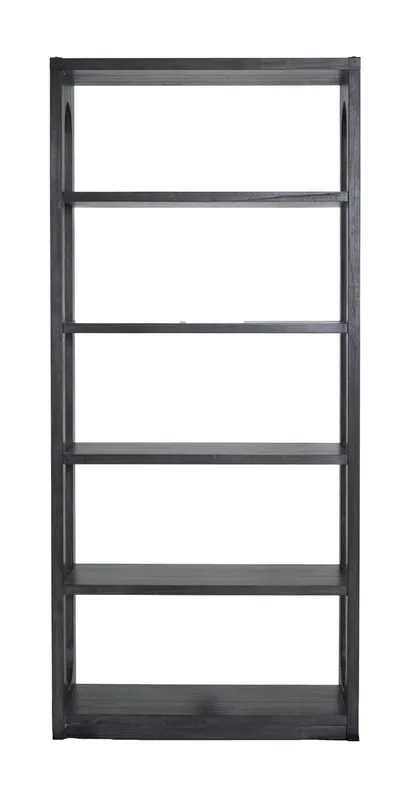 Hooker Furniture Commerce & Market Distressed Black Etagere Bookcase