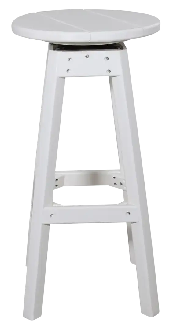 Amish Outdoors Poly White Swivel Bar Stool