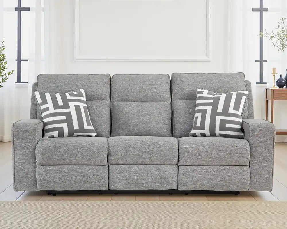 Ashley Biscoe Pewter Power Reclining Sofa