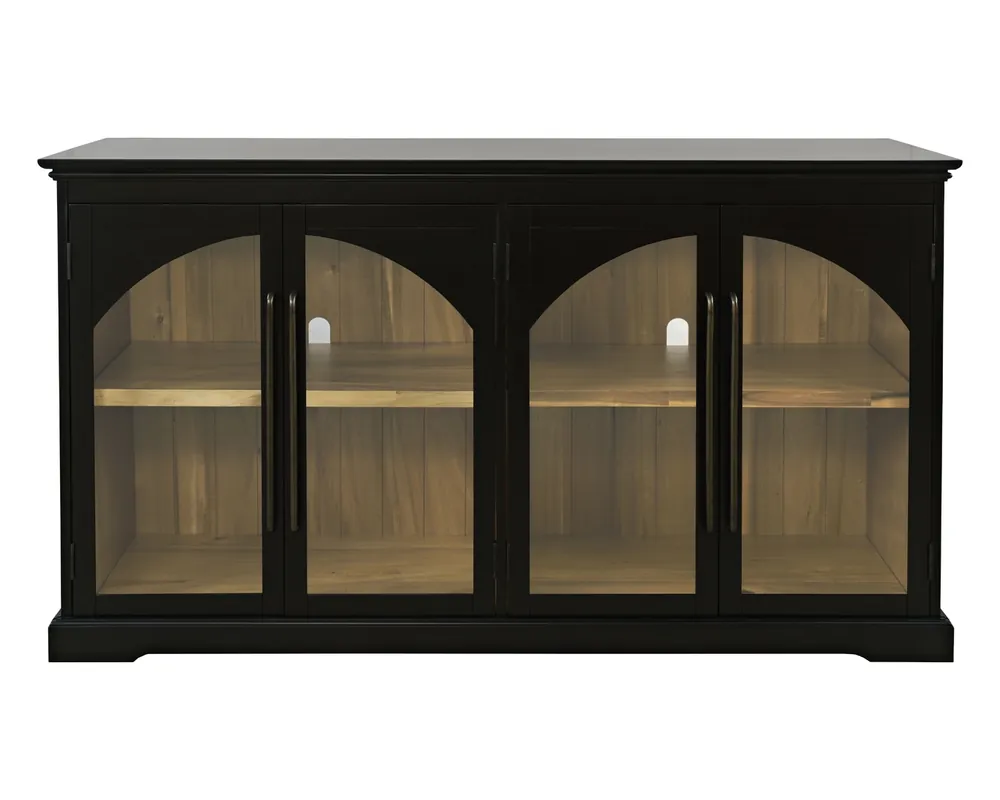 Jofran Archdale Black 4-Door Accent Cabinet