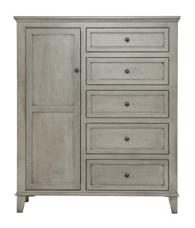 Archbold Furniture Belmont Chifferobe in Cherry Graystone