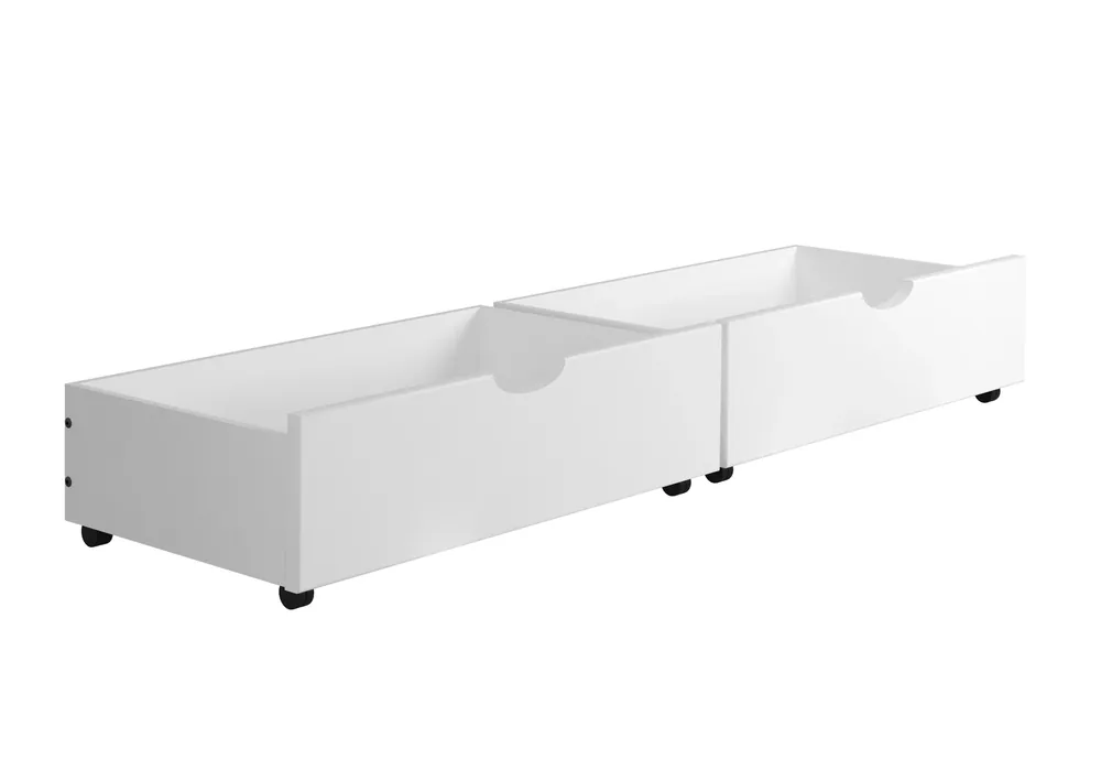 Donco Trading Co Mission White Underbed Storage Drawers