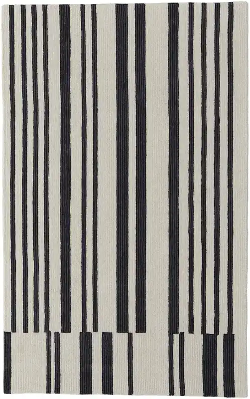 Feizy Rugs Maguire Rug in Black and White - 5 x 8