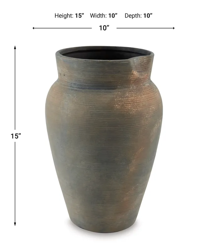 Ashley Brickmen 15-Inch Ceramic Vase