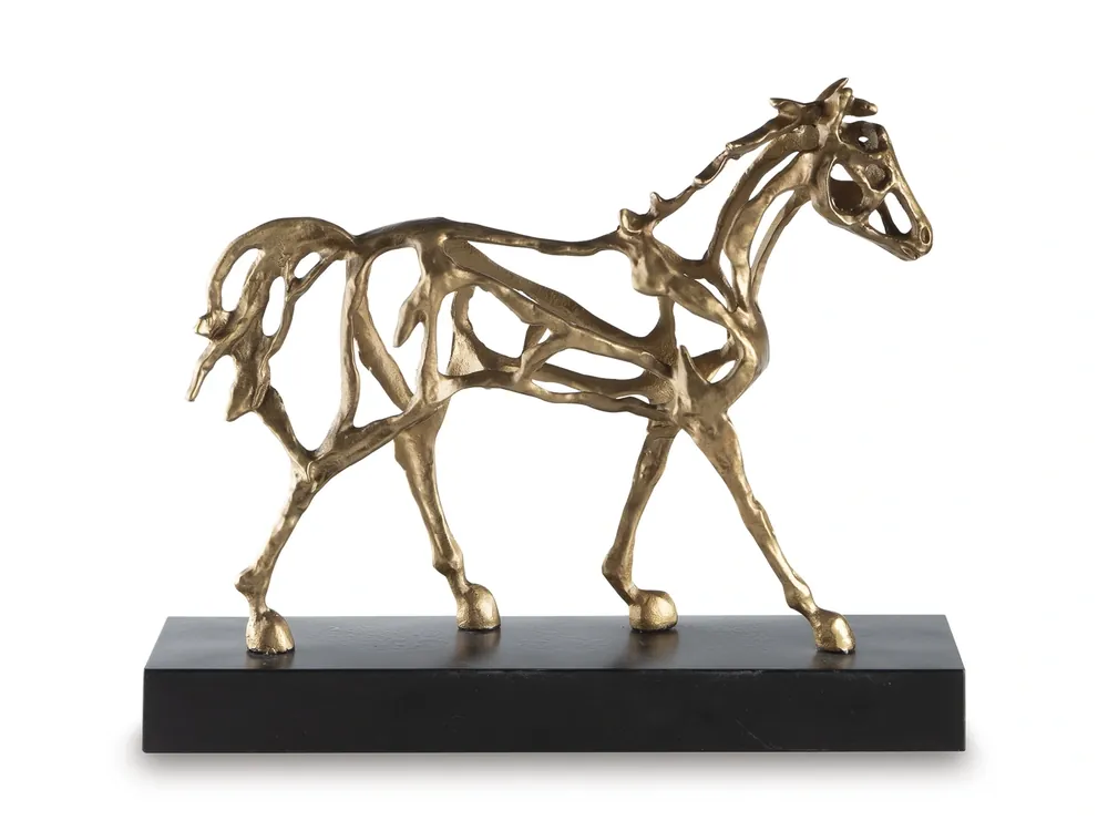 Ashley Grainville 14-Inch Gold Horse Sculpture