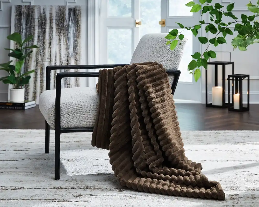 Ashley Alsonwell Throw Blanket in Brown - 61 x 49