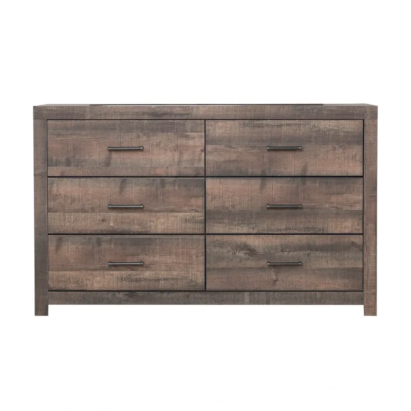 Elements Int'l Bailey Warm Walnut 6-Drawer Dresser