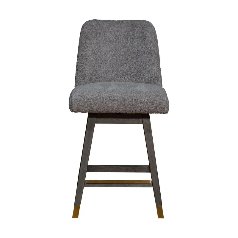 Armen Living Amelia Gray Boucle Counter Stool