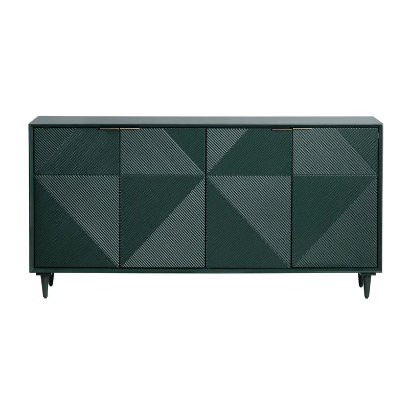 Crestview Collection Evergreen 4-Door Accent Cabinet