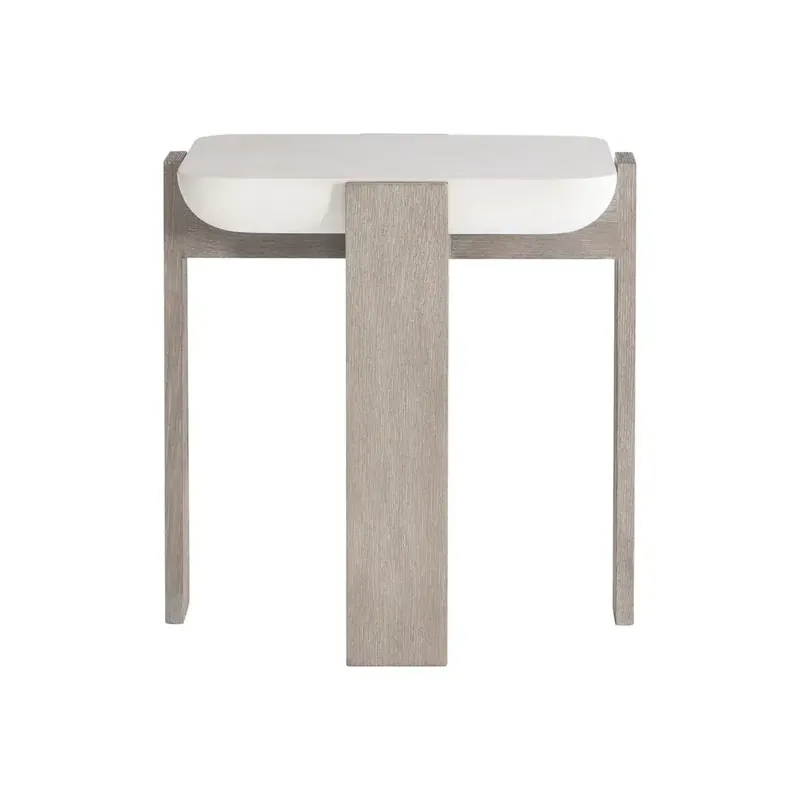 Bernhardt Gooding Flint Gray Square End Table
