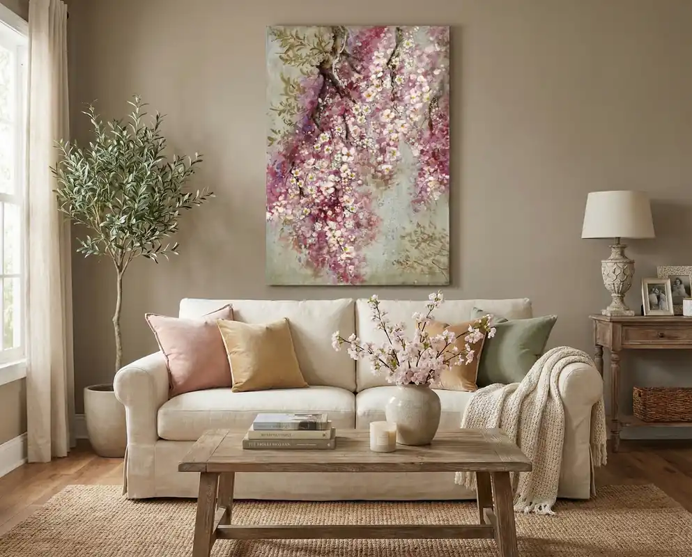 Classy Art Flowered Branches Canvas Wall Art - 48 x 32