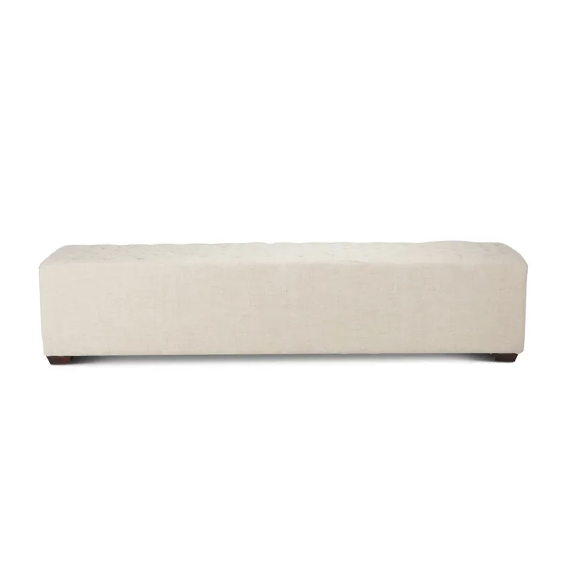 Home Trends and Design Malibu D'Orsay Linen Upholstered Bench